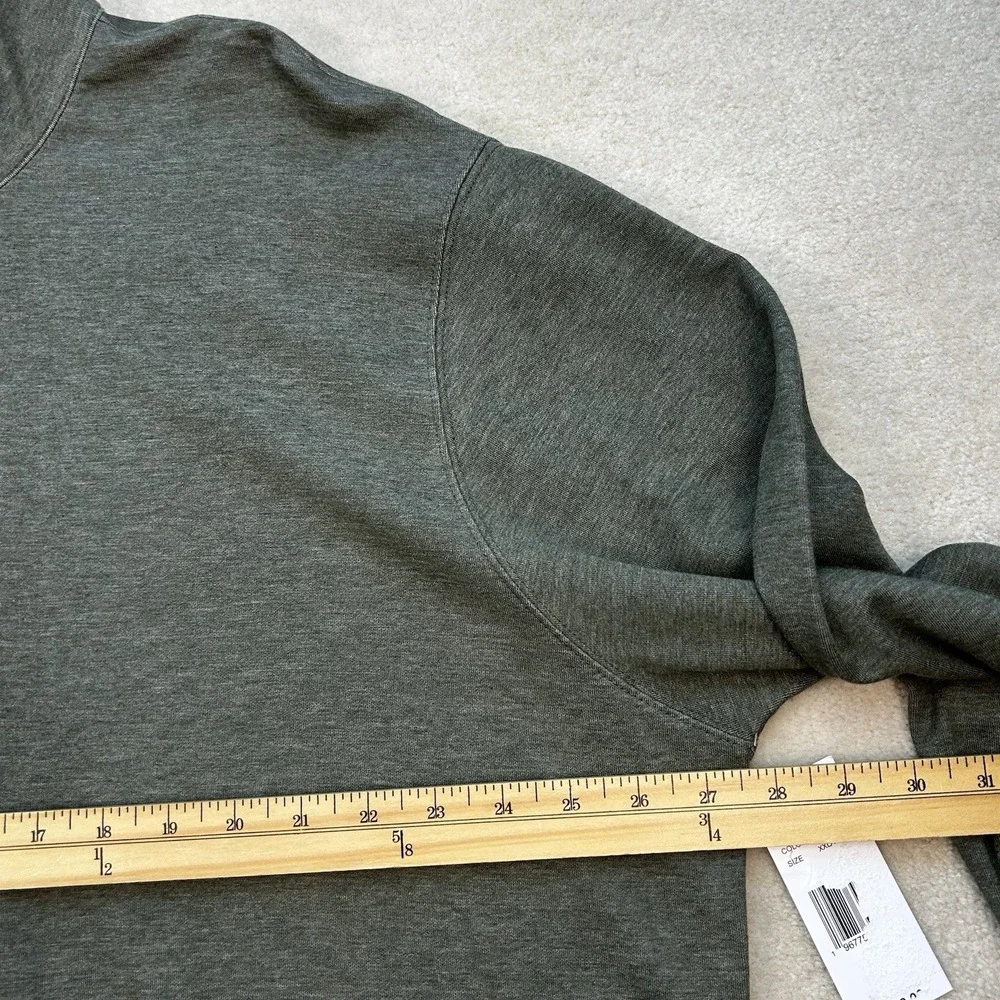 Johnnie-O Sully 1/4 Zip Pullover Sweater Men's XXL Double Knit Longsleeve Green
